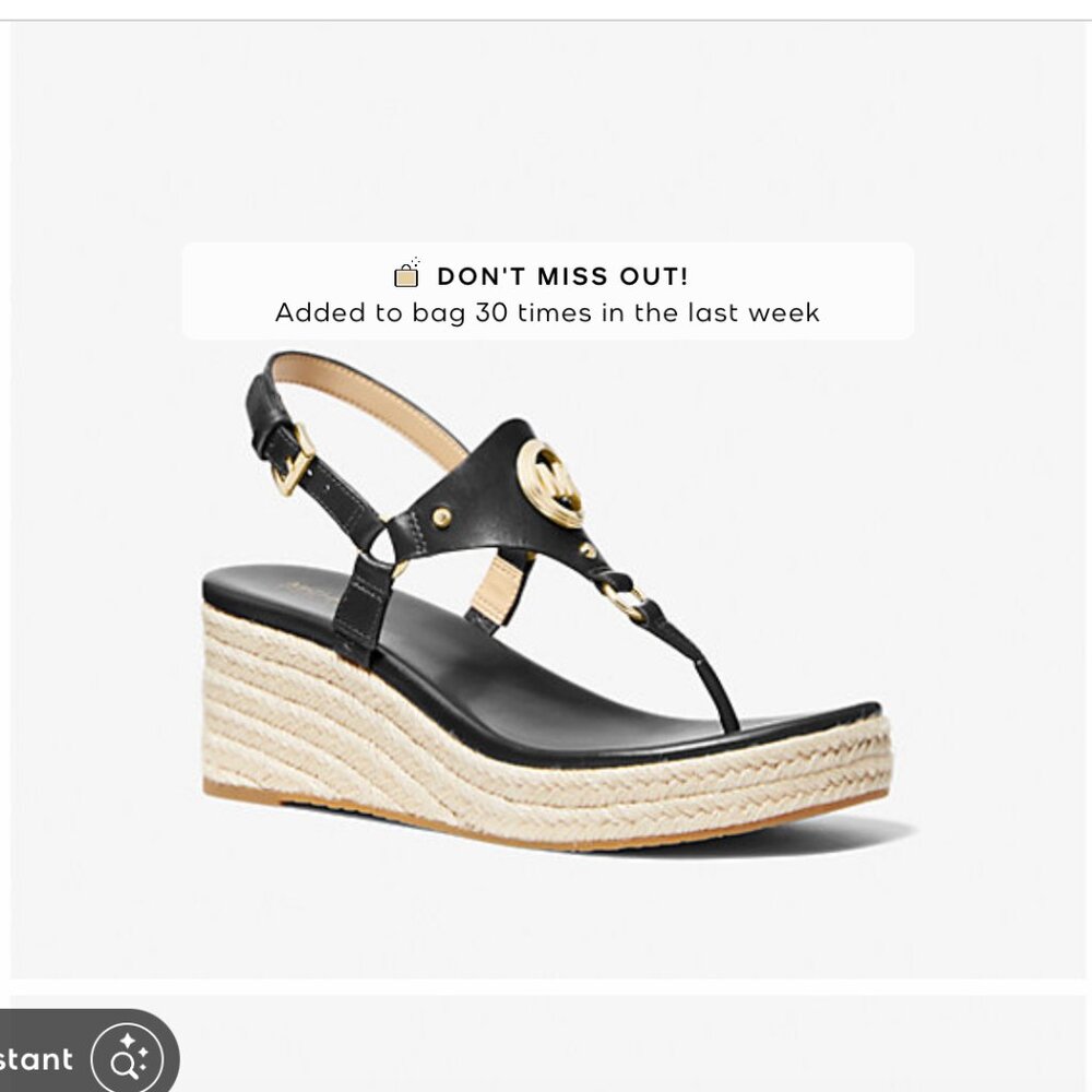 Micheal Kors Leather Wedge sandals